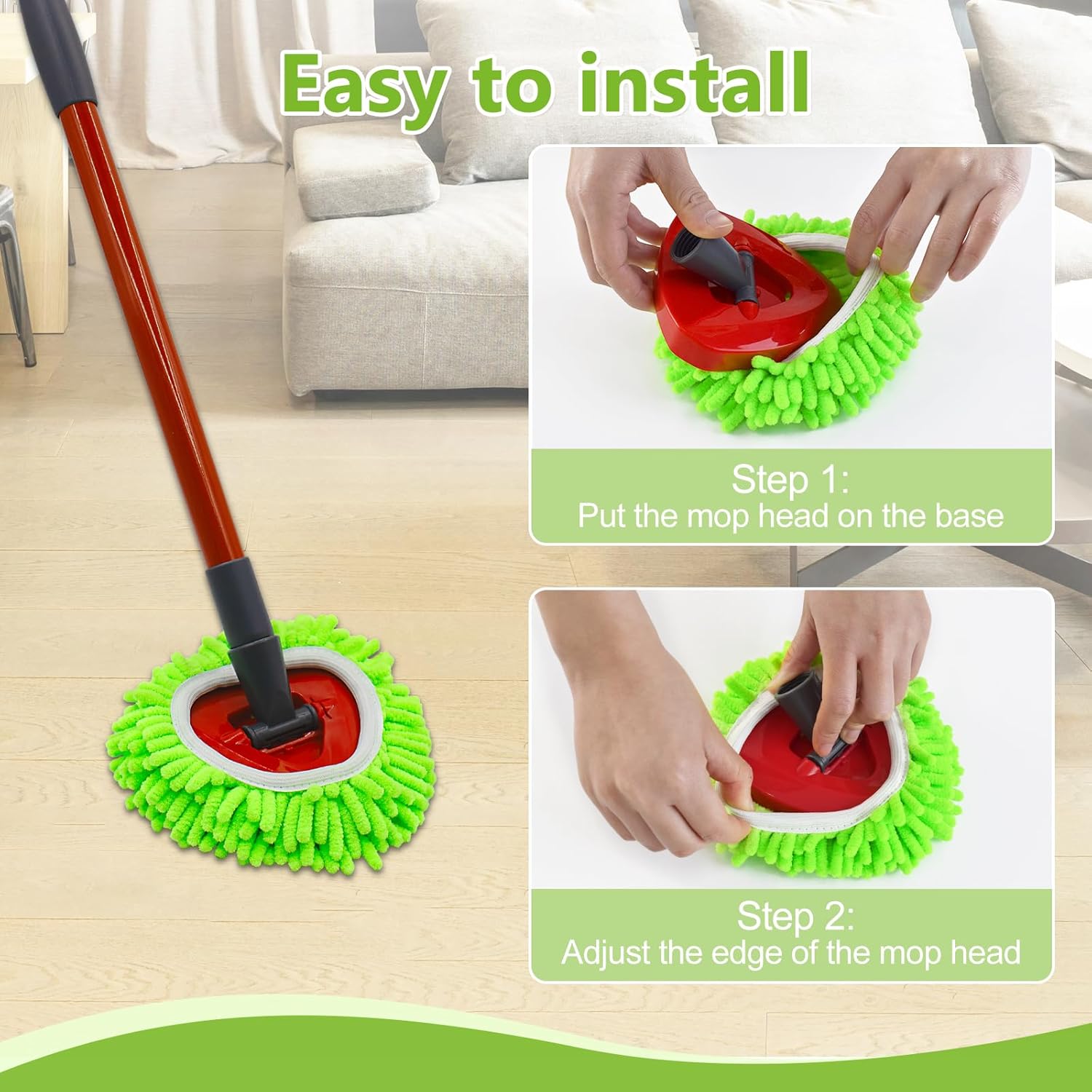 Reusable Mop Heads for EasyWring 1-Tank Spin Mop