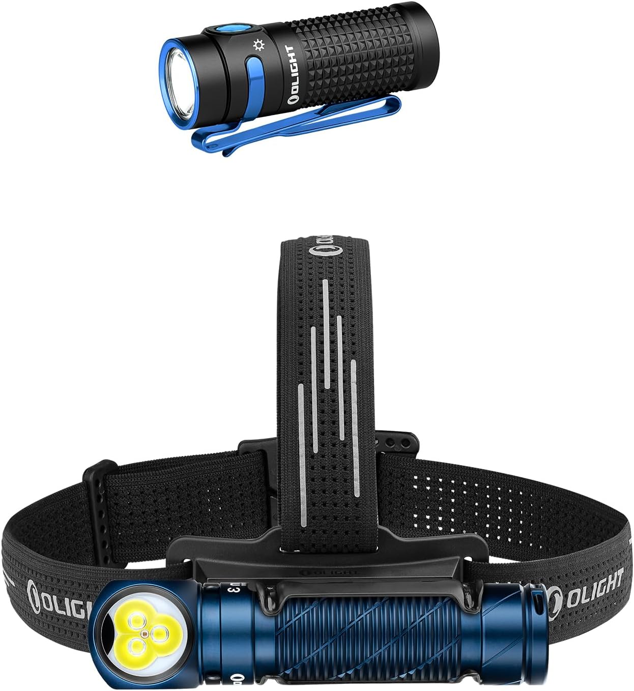 OLIGHT Rechargeable Headlamp Bundle Baton4 EDC Flashlight Camping surroundings