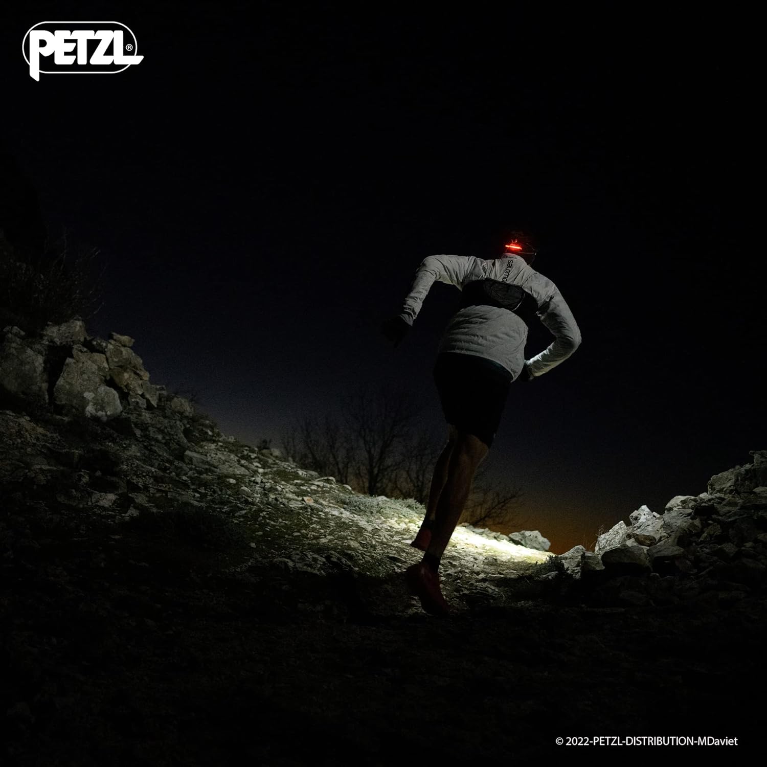 PETZL NAO RL Headlamp Black Compact NATO Positioned BL