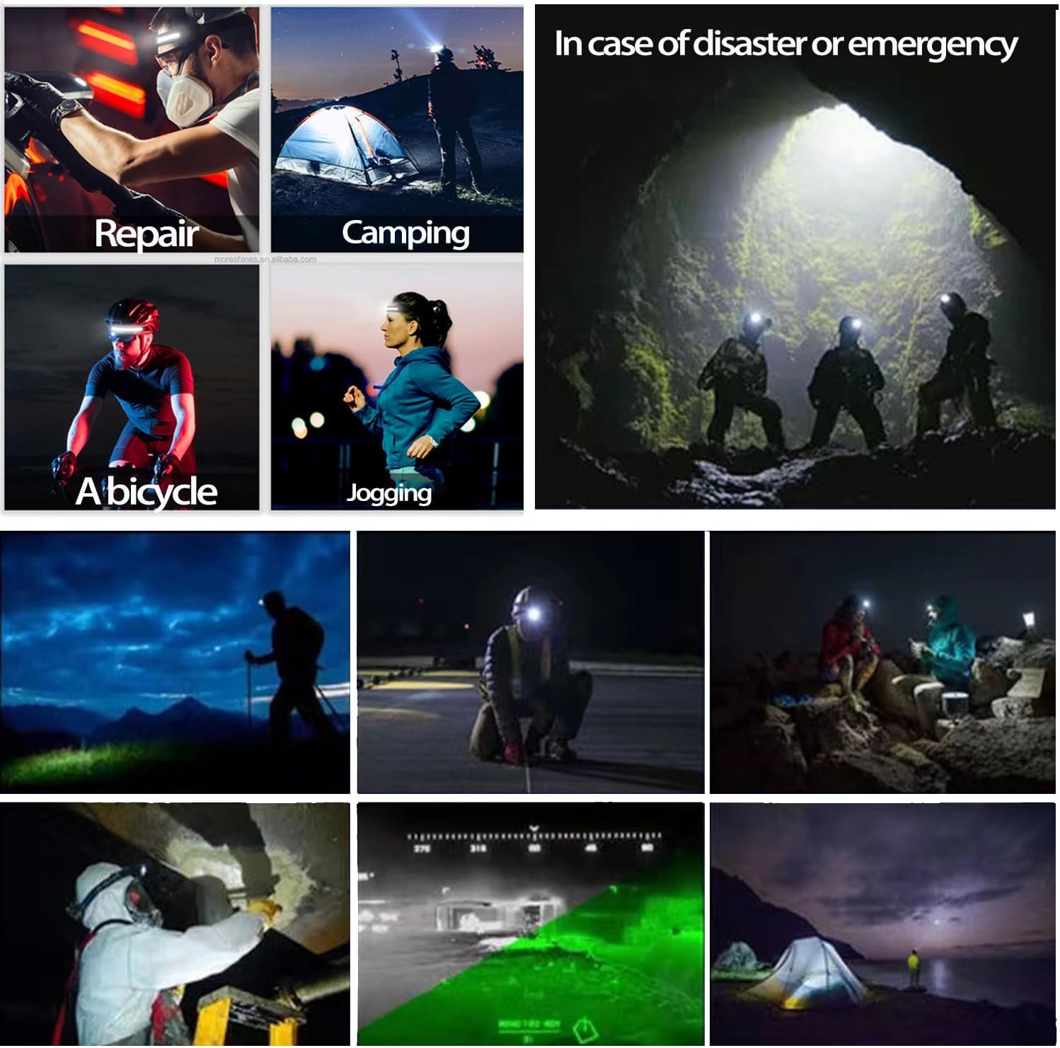 EzoLife Rechargeable Motion-Activated Headlamp with 230 Beam