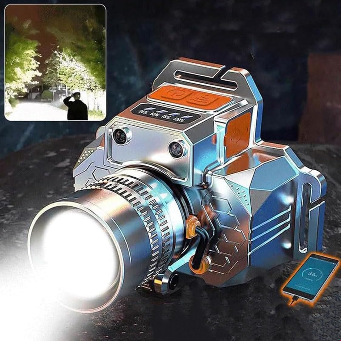 OV LADA Zoomable Headlamp camping flashlight