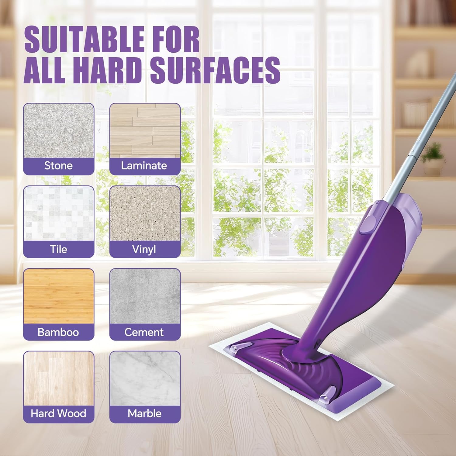 40 Pack Disposable Mop Pad Refills for Swiffer Wet Jet Spray Mop