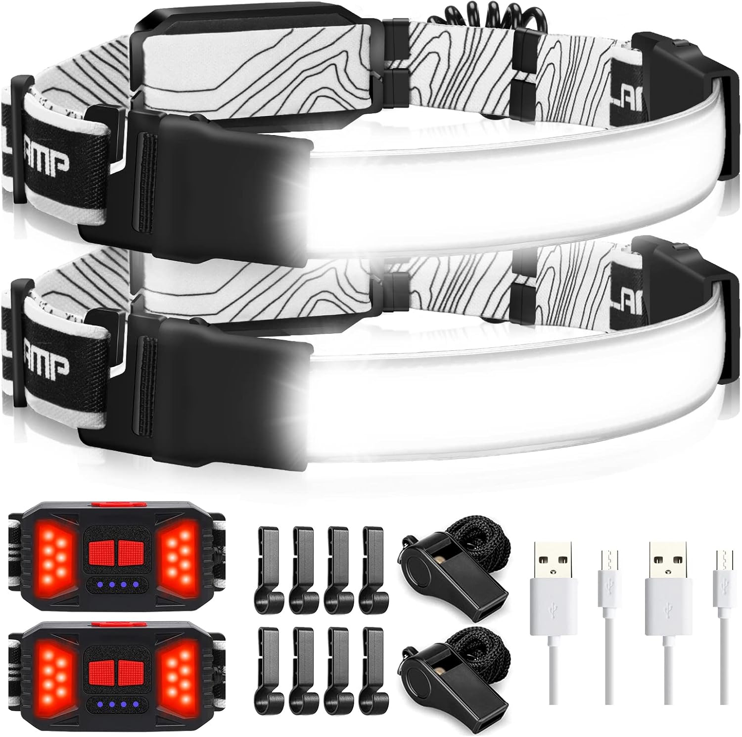 Adelante LED Headlamp 2-Pack 230 Rechargeable