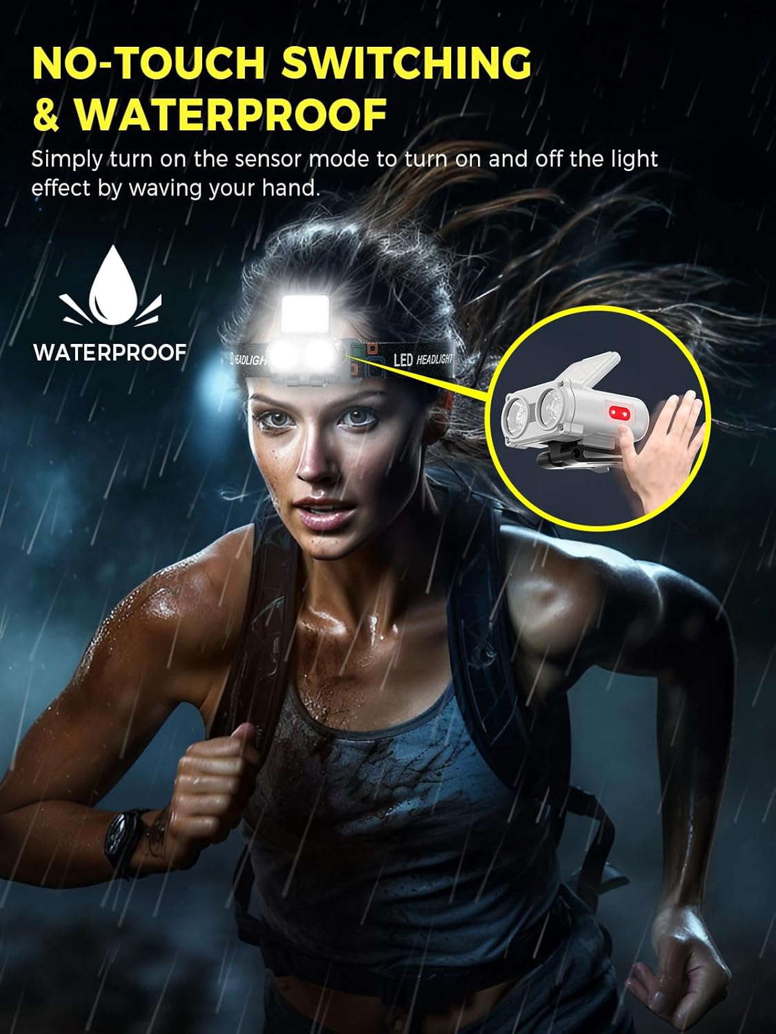 Smiling Shark Rechargeable LED Cap