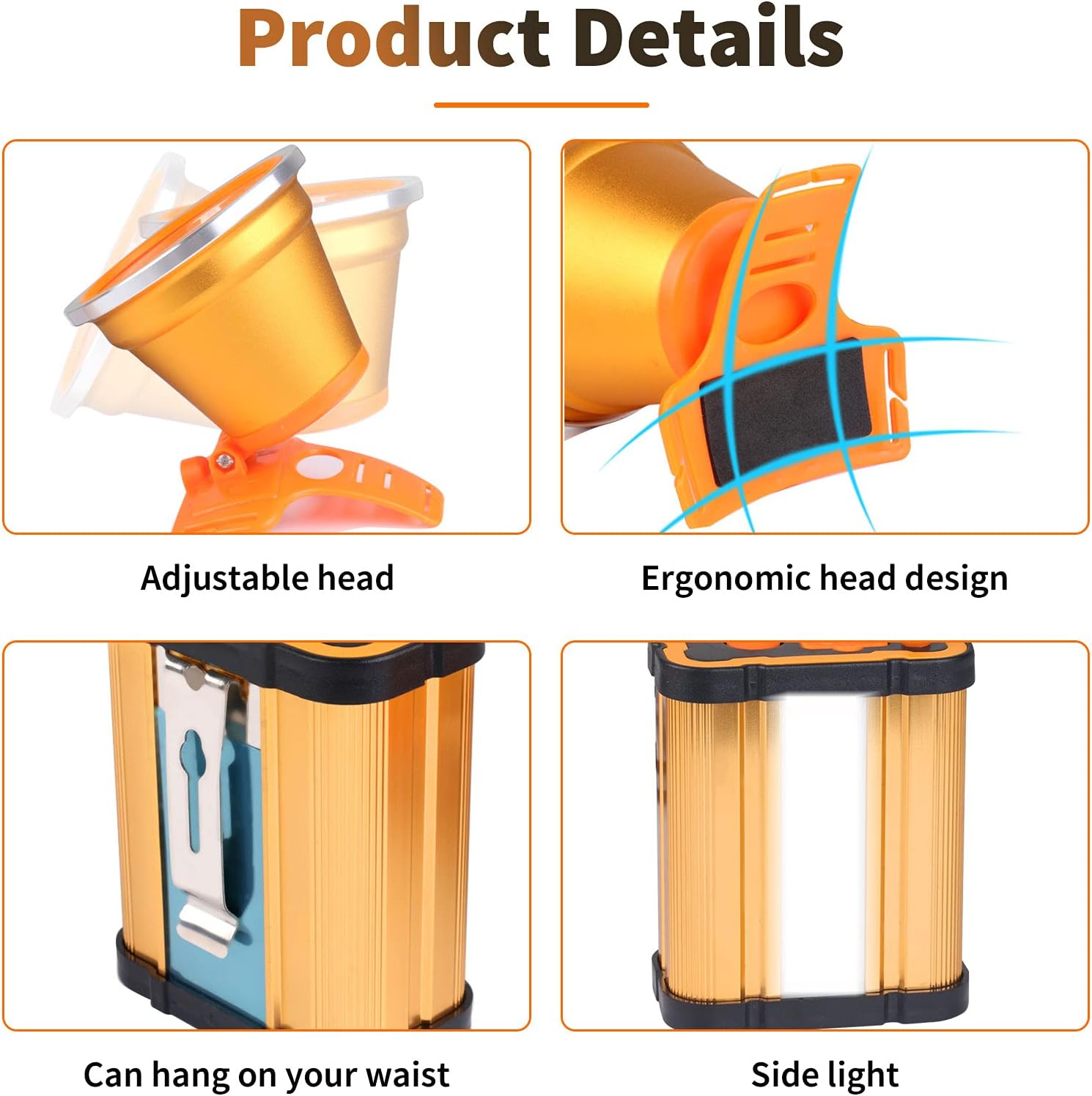 Vanmale - Superbright Portable Headlight with Rechargeable Battery
