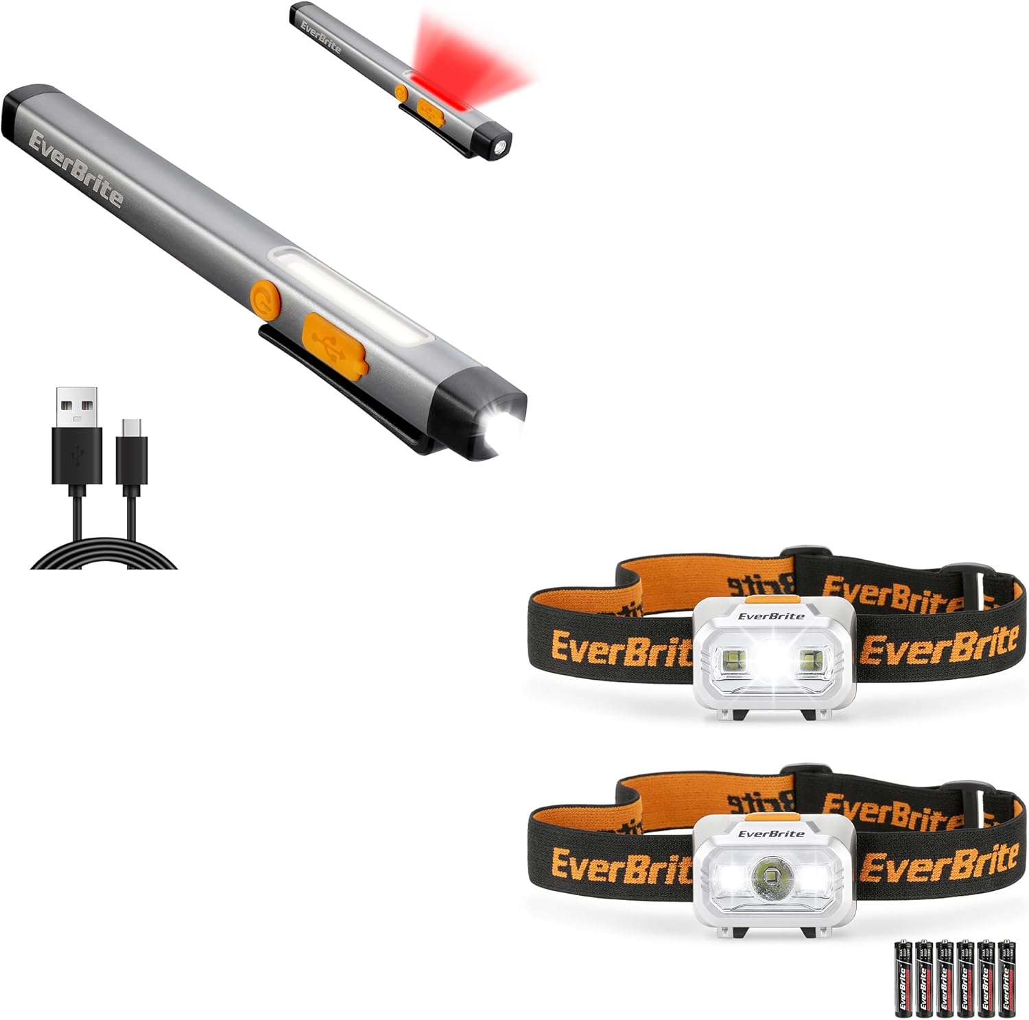 Fixed Beam LED Headlamp Pen Flashlight