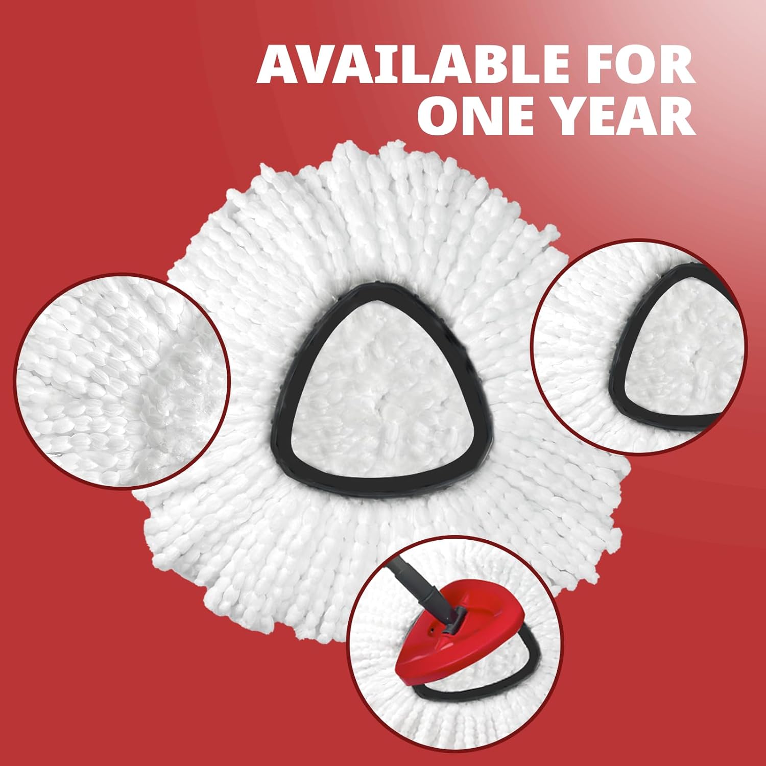3-Pack Mop Head Spin Mop Replacement Microfiber EasyWring System