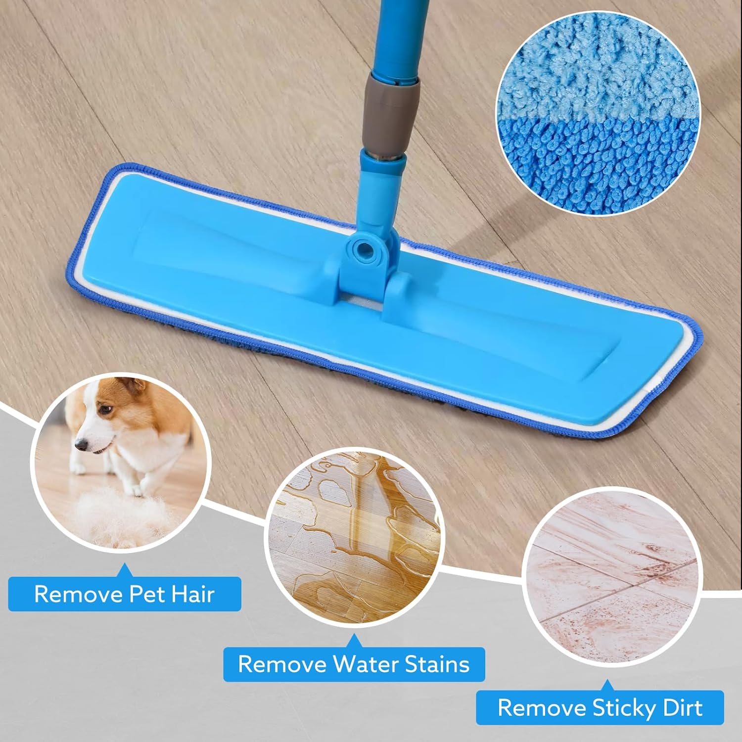 Precision SetMicrofiber MOP PADS for Bona Floors