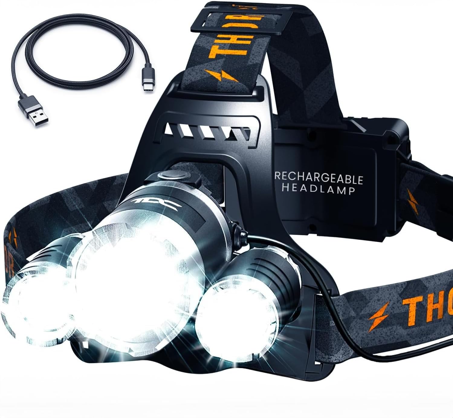 Perfect LED Head Flashlight for Camping Hunting Work