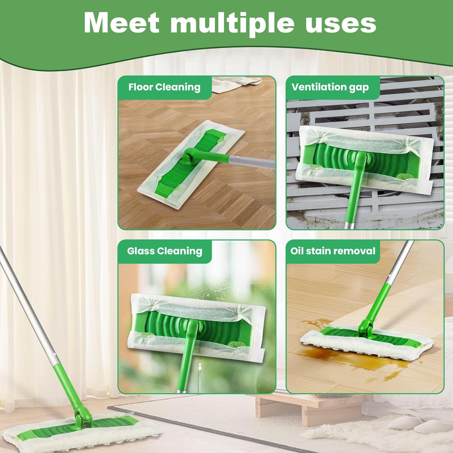 Fast-Mounting Dry Swiffer Pads for Easy Pet Hair Removal
