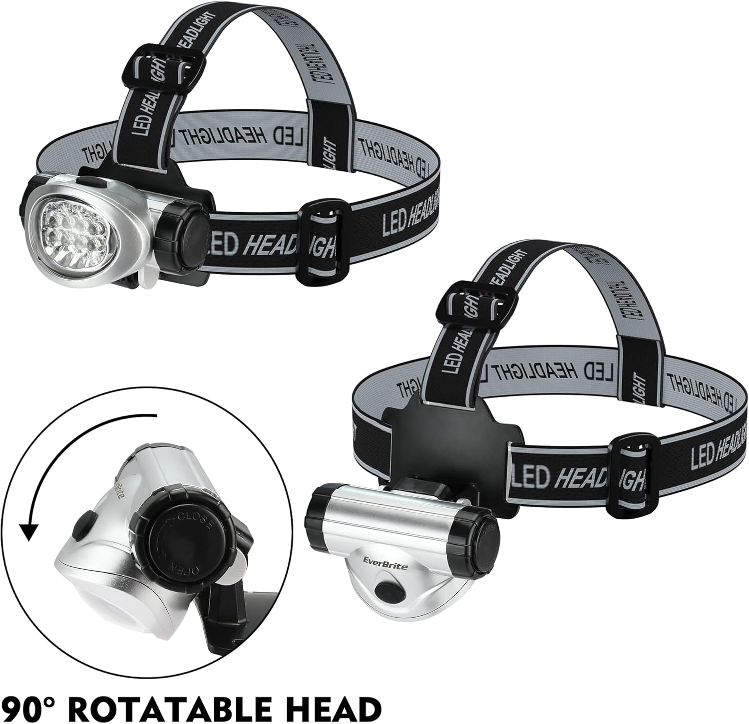 5-Pack Rechargeable LED Headlamp for Camping