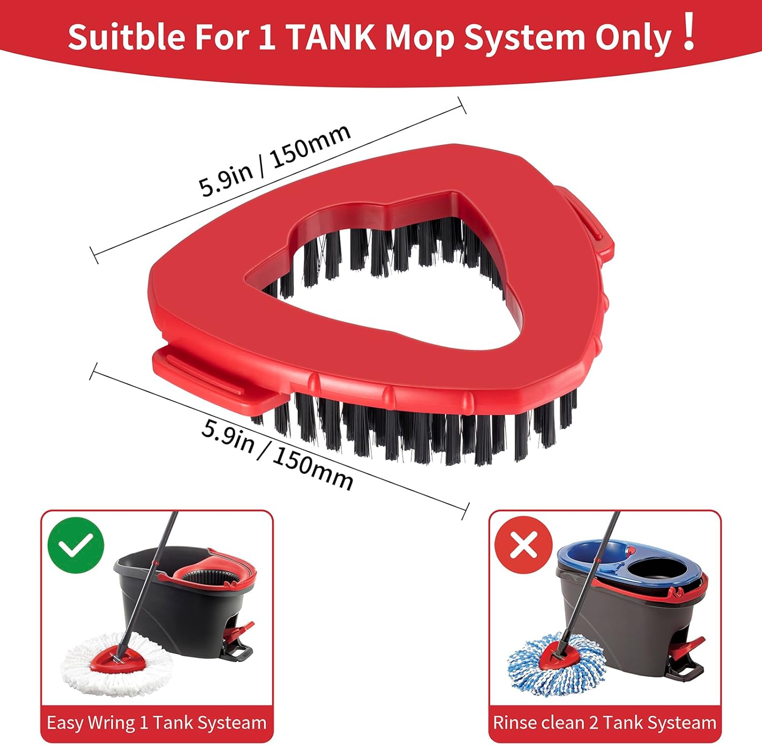 Scrub Brush Replacement Head for O Cedar Spin Mop