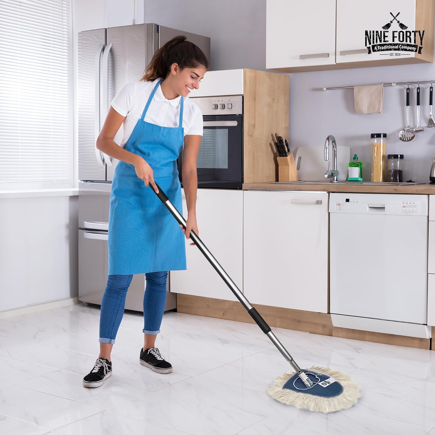Nine Forty Heavy Duty Cotton Wedge Dust Mop Head