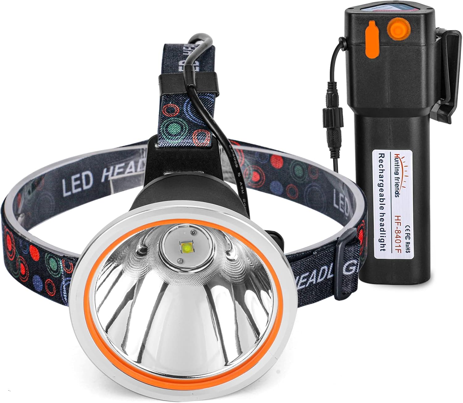 Rechargeable Headlamp - Waterproof for Hunting Camping