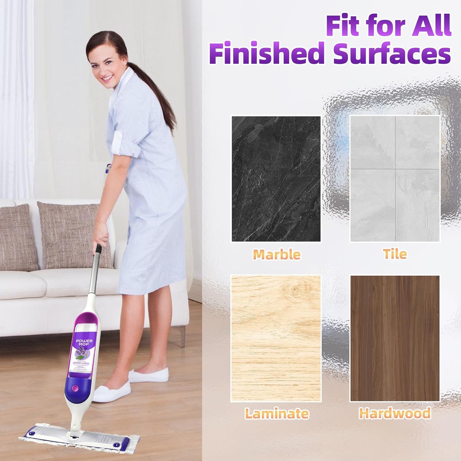 12 Pack Disposable Mop Pads for PowerMop Multi-Surface Floor Mop