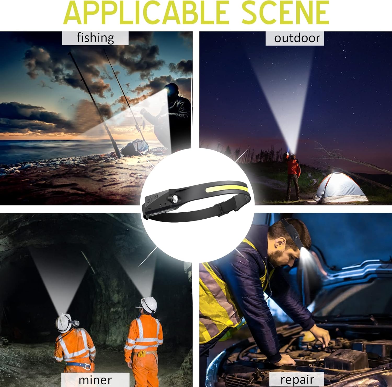 Warp Beam Waterproof LED Headlamp