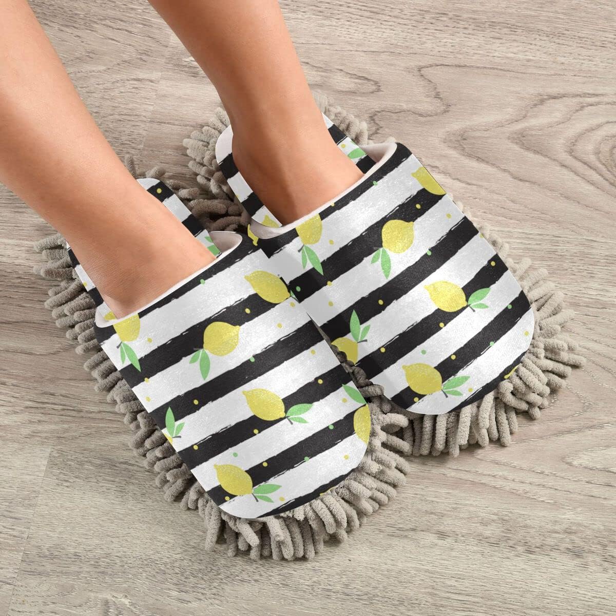 Lemons Mop House Slippers for Cleaning