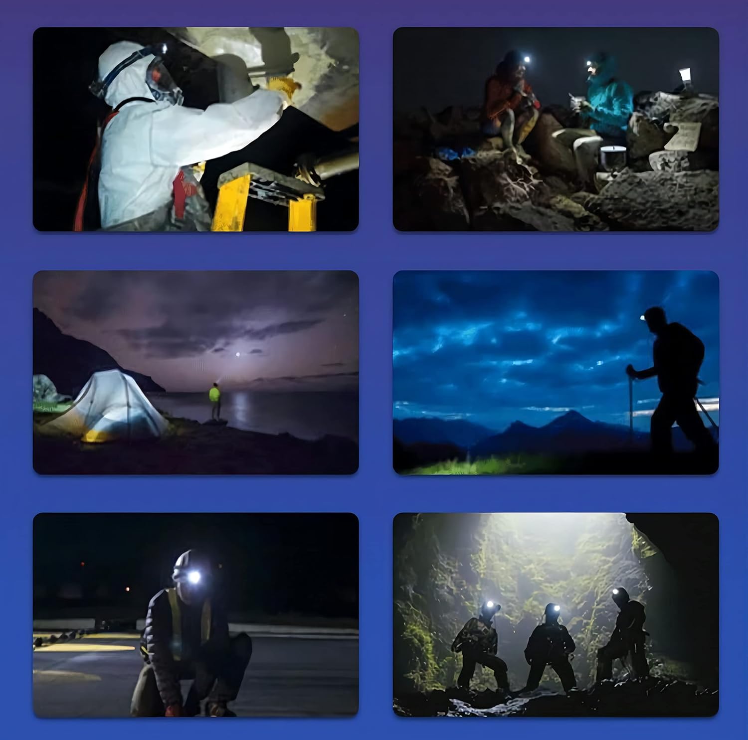 Versatile Rechargeable Headlamp with Motion Sensor