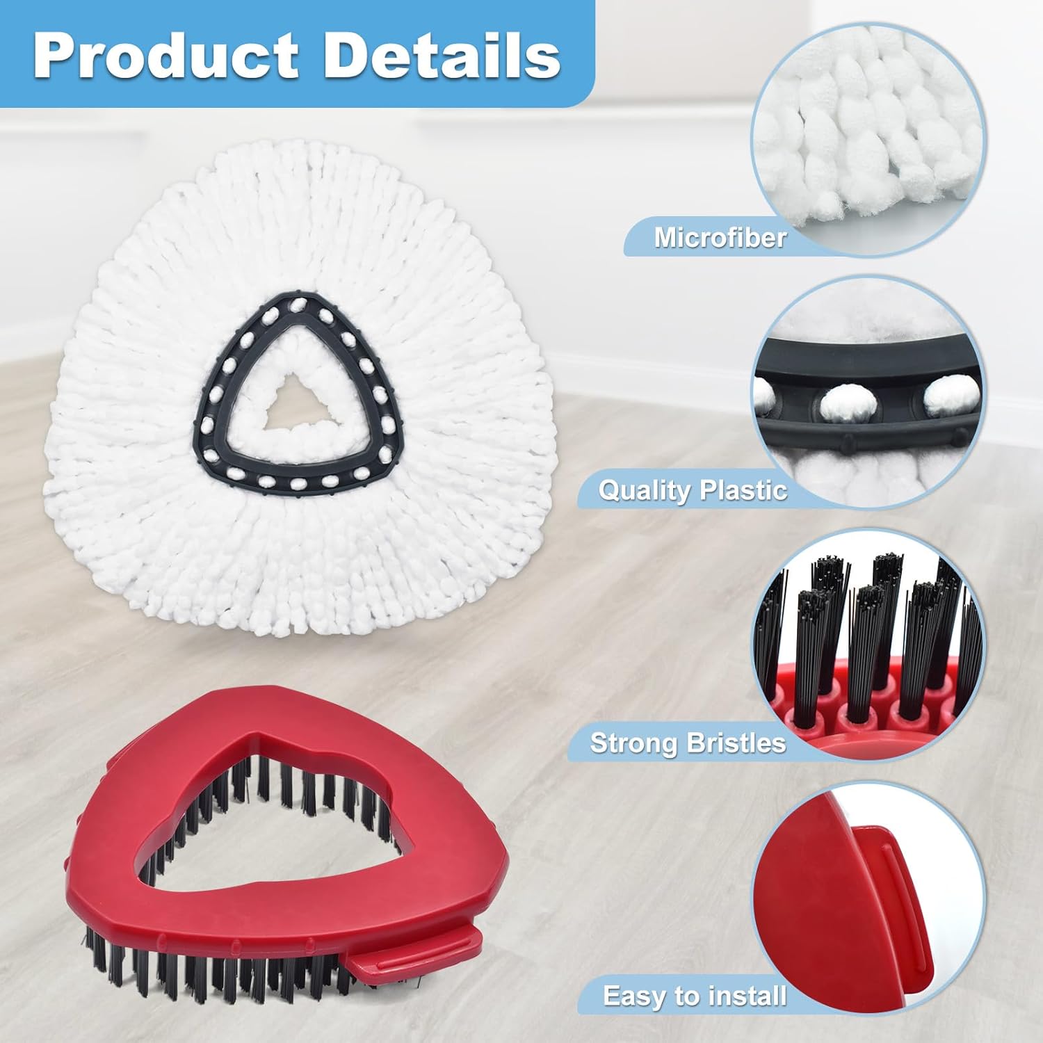 Ocedar Spin Mop Heads Replacement - 2-Piece Set