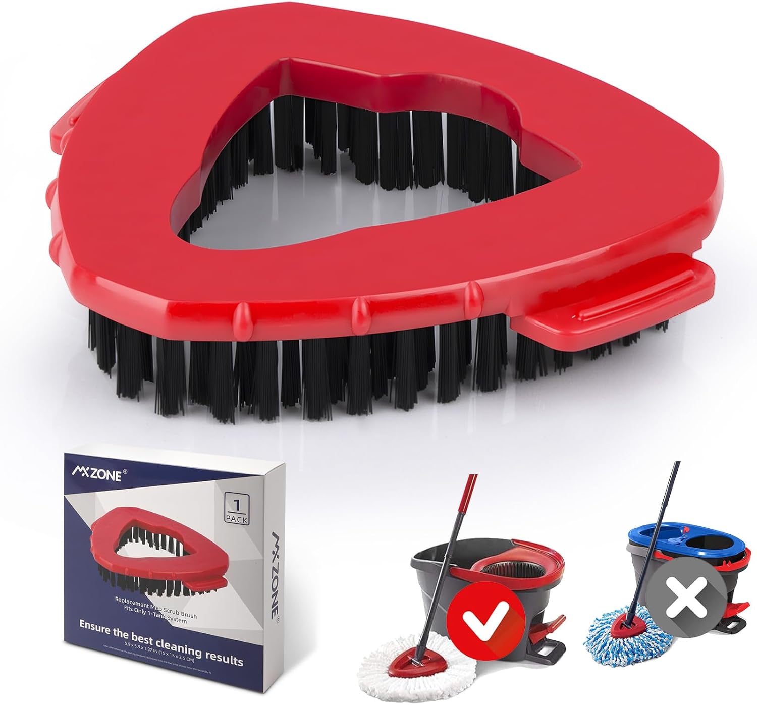Sturdy Scrubber Mop Head for Shower Bath and Kitchen Tile Cleaning
