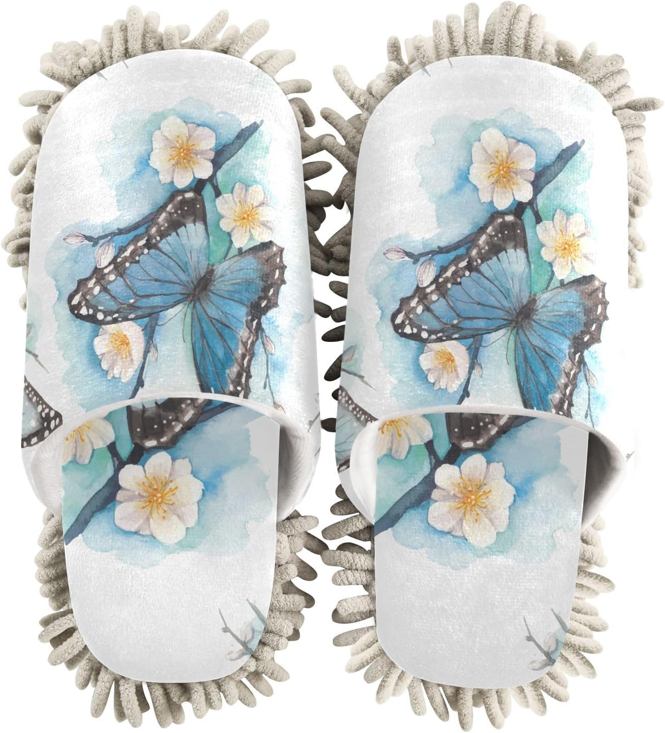 Kigai Microfiber Slippers Butterfly Floral