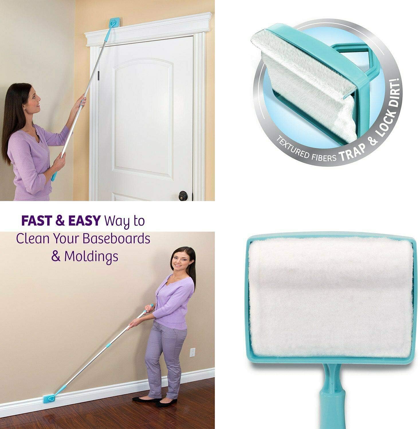Mop Baseboard Brush Buddy Extended