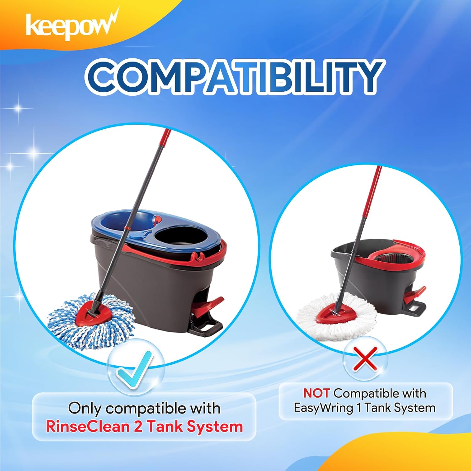 KEEPOW Scrub Brush for O Ceda RinseClean 2 Tank System
