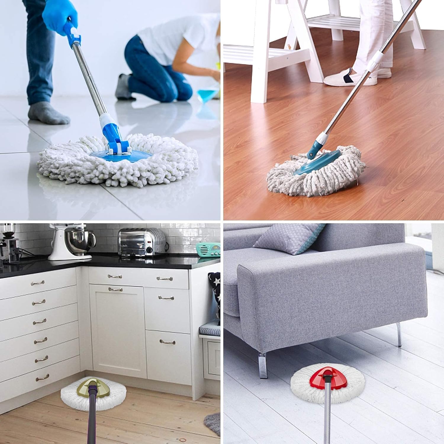 4-Piece EasyWring Mop Head Set