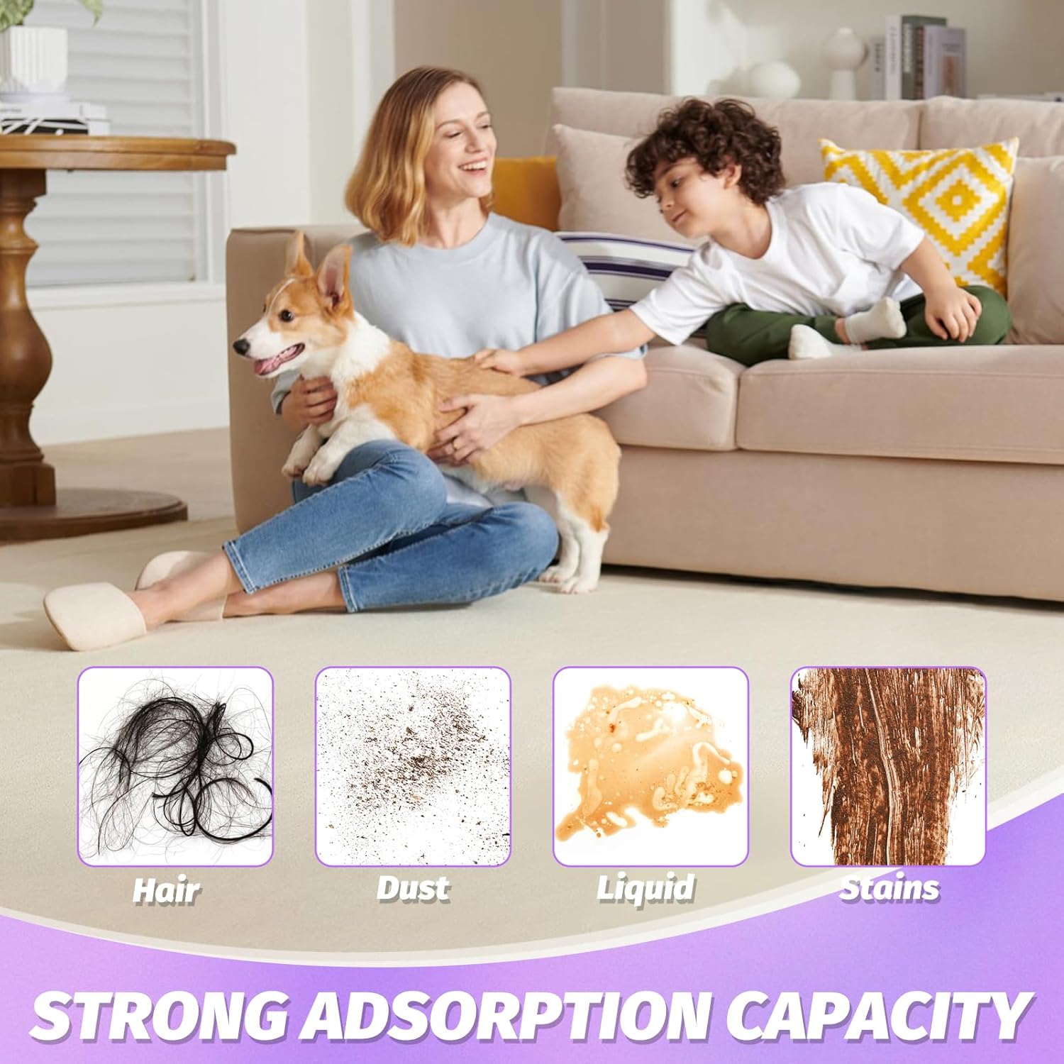 Disposable Power Mop Pads Refills 10 Pack White Purple