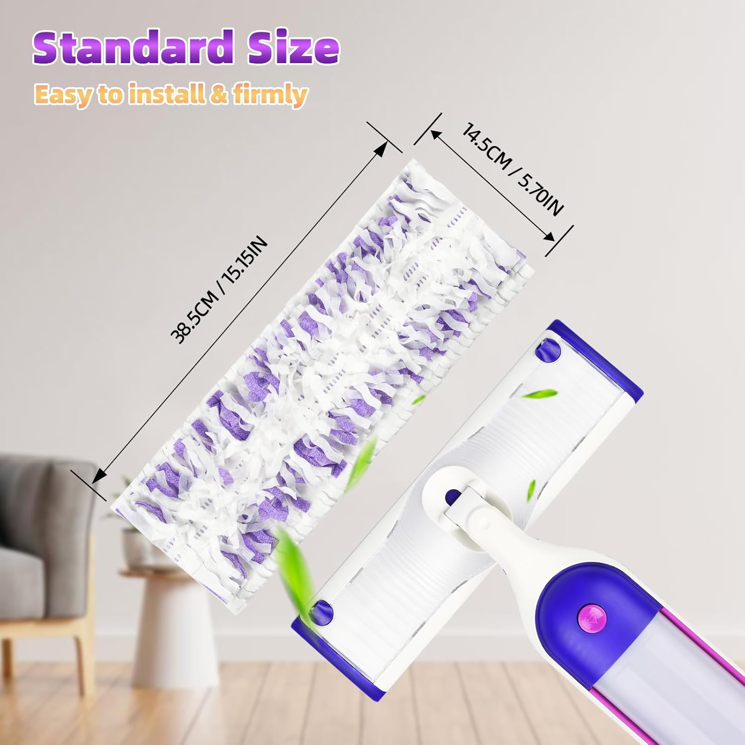12 Pack Disposable Mop Pads for PowerMop Multi-Surface Floor Mop