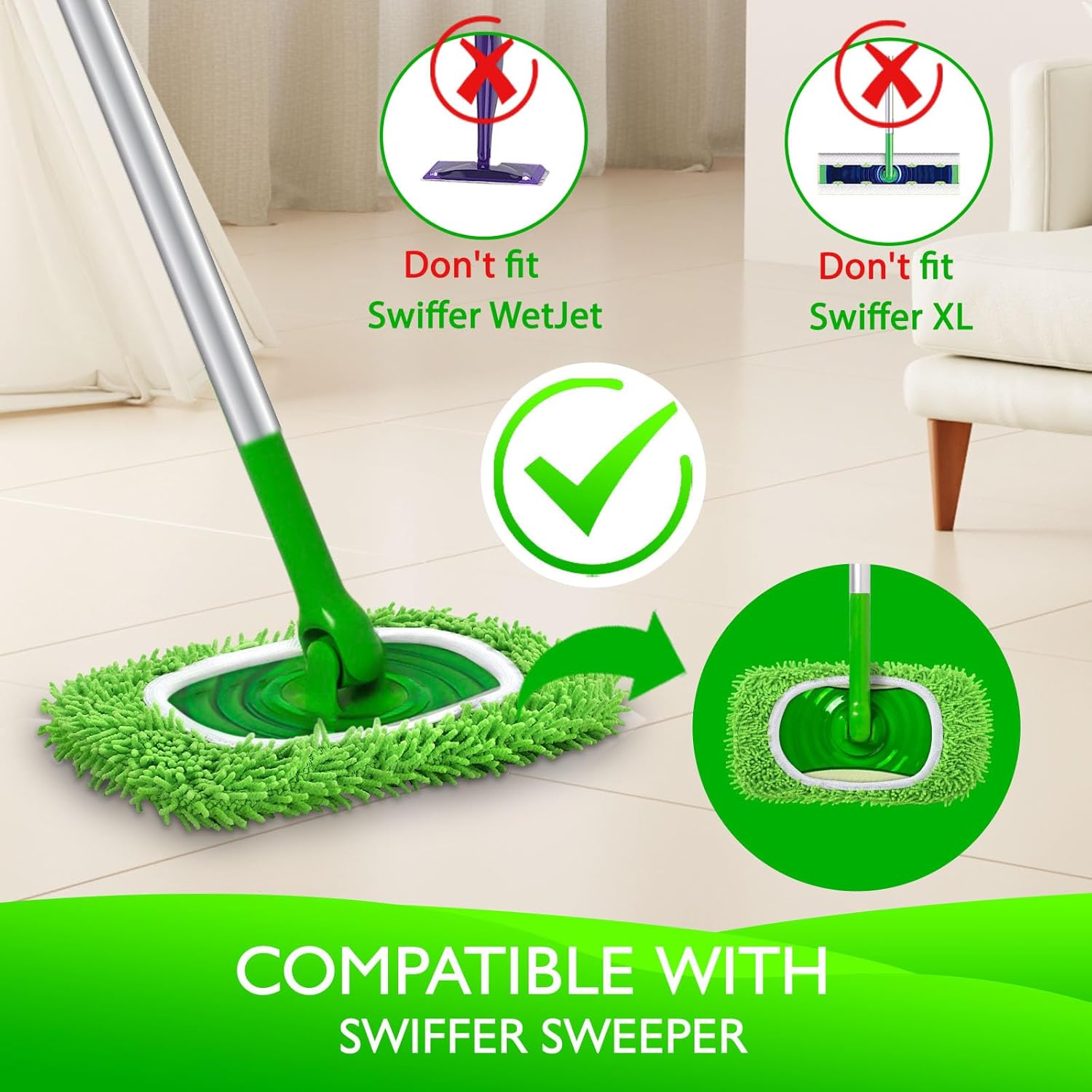 Reusable Microfiber Mop Pad