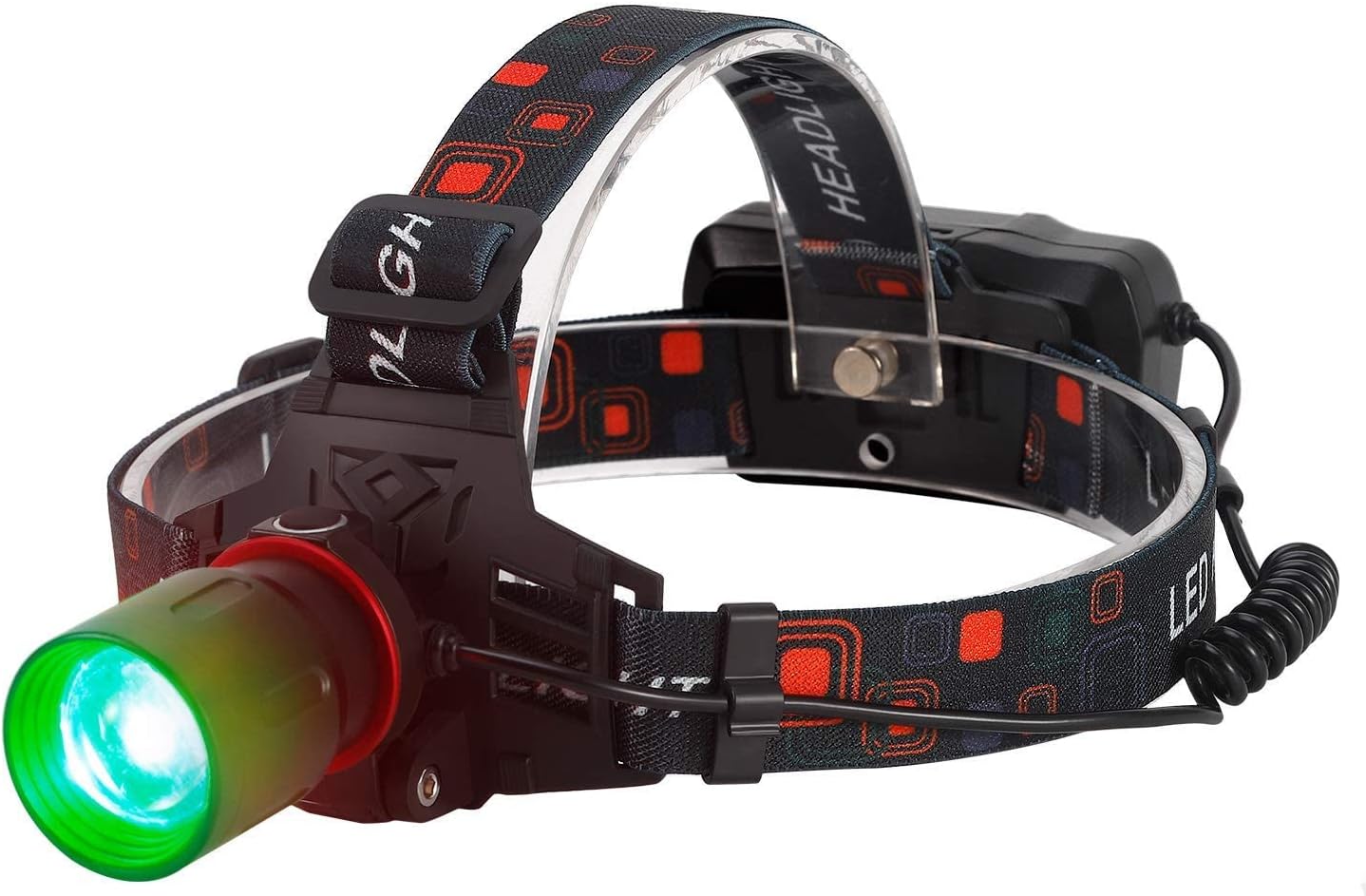 1000 LUMENS GREEN HEADLAMP WATERPROOF rechargeable