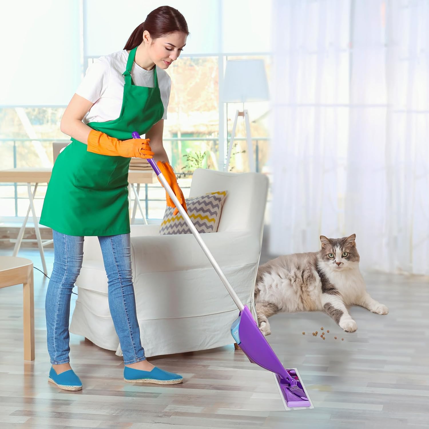 40 Pack Disposable Mop Pad Refills for Swiffer Wet Jet Spray Mop