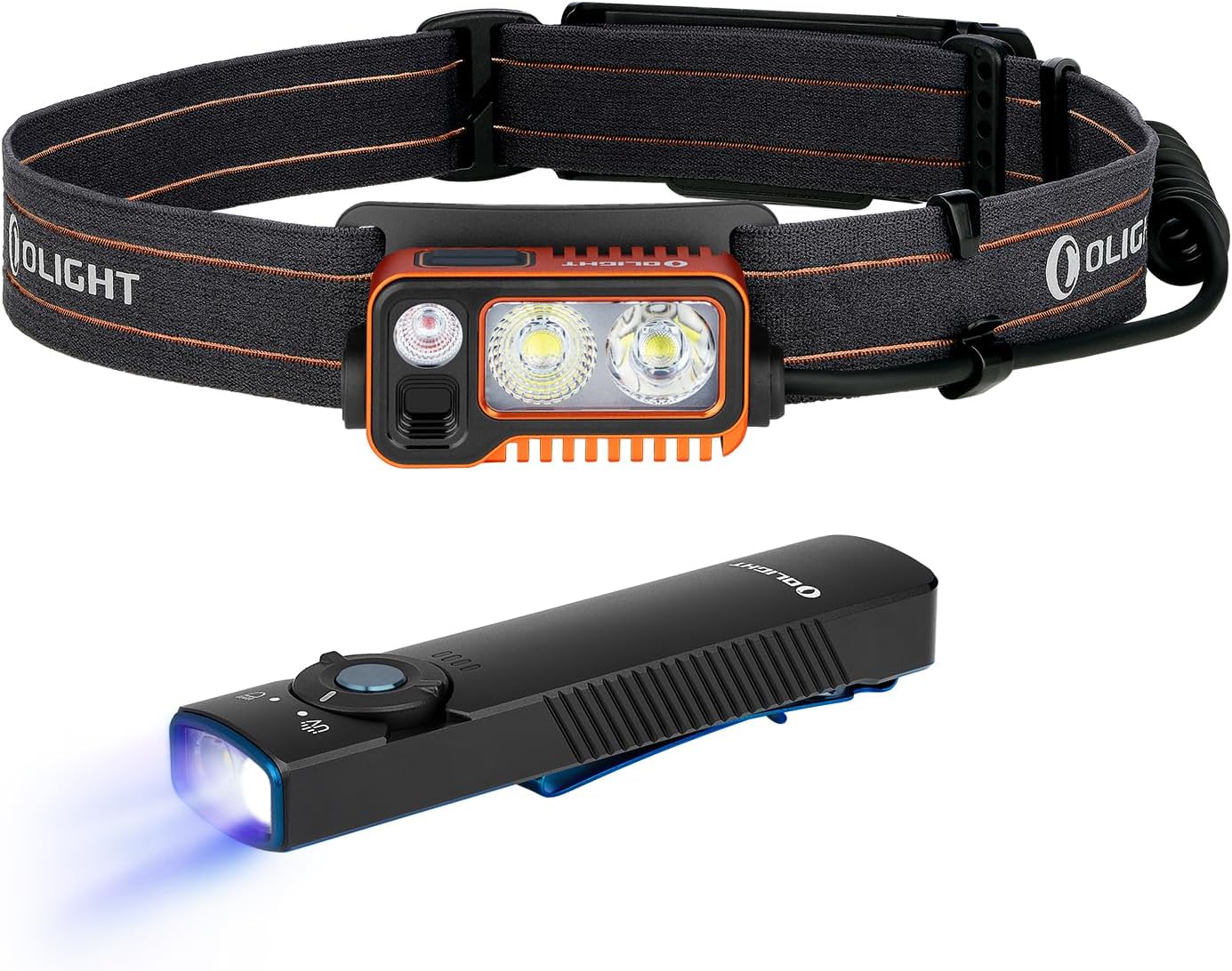 OLIGHT Array 2 Pro 1500 Lumens Headlamp Bundle with UV Flashlight
