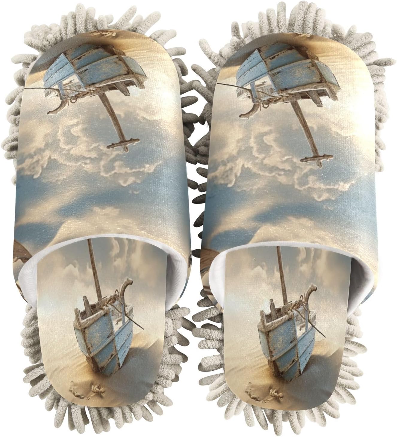 Zhirexin Microfiber Mop Slippers for Men Women Comfortable Cleaning Shoes