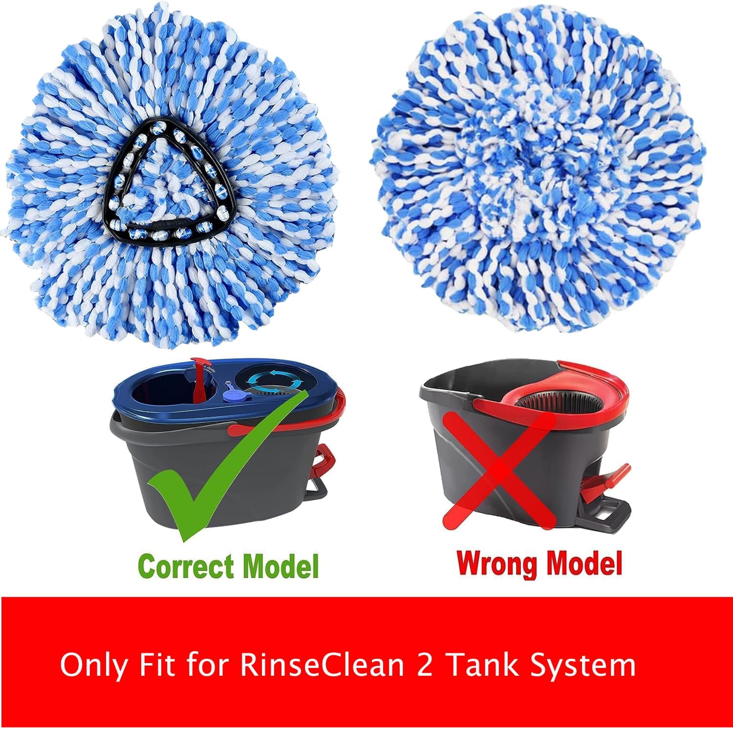 Microfiber Mop Refill for Ocedar RinseClean 2-Tank System