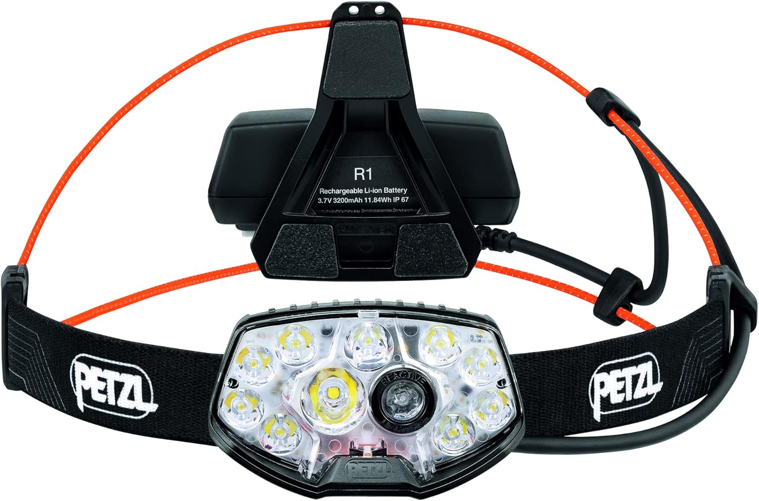 PETZL NAO RL Headlamp Black Compact NATO Positioned BL