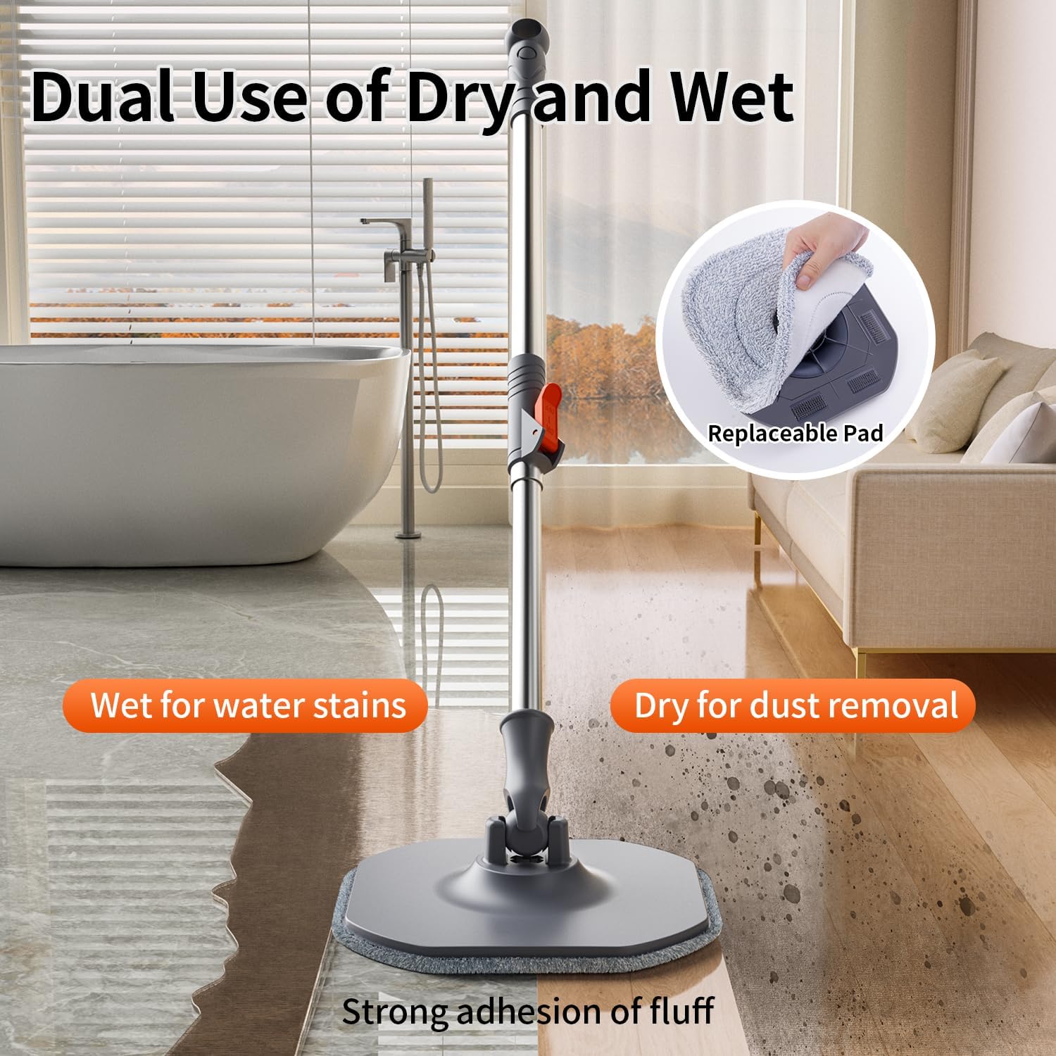 Easy Mop Set with Separate Wipes Multi-Surface