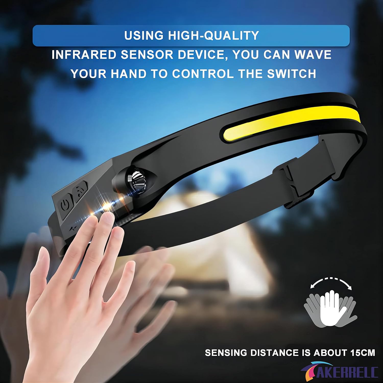 Versatile Rechargeable Headlamp with Motion Sensor