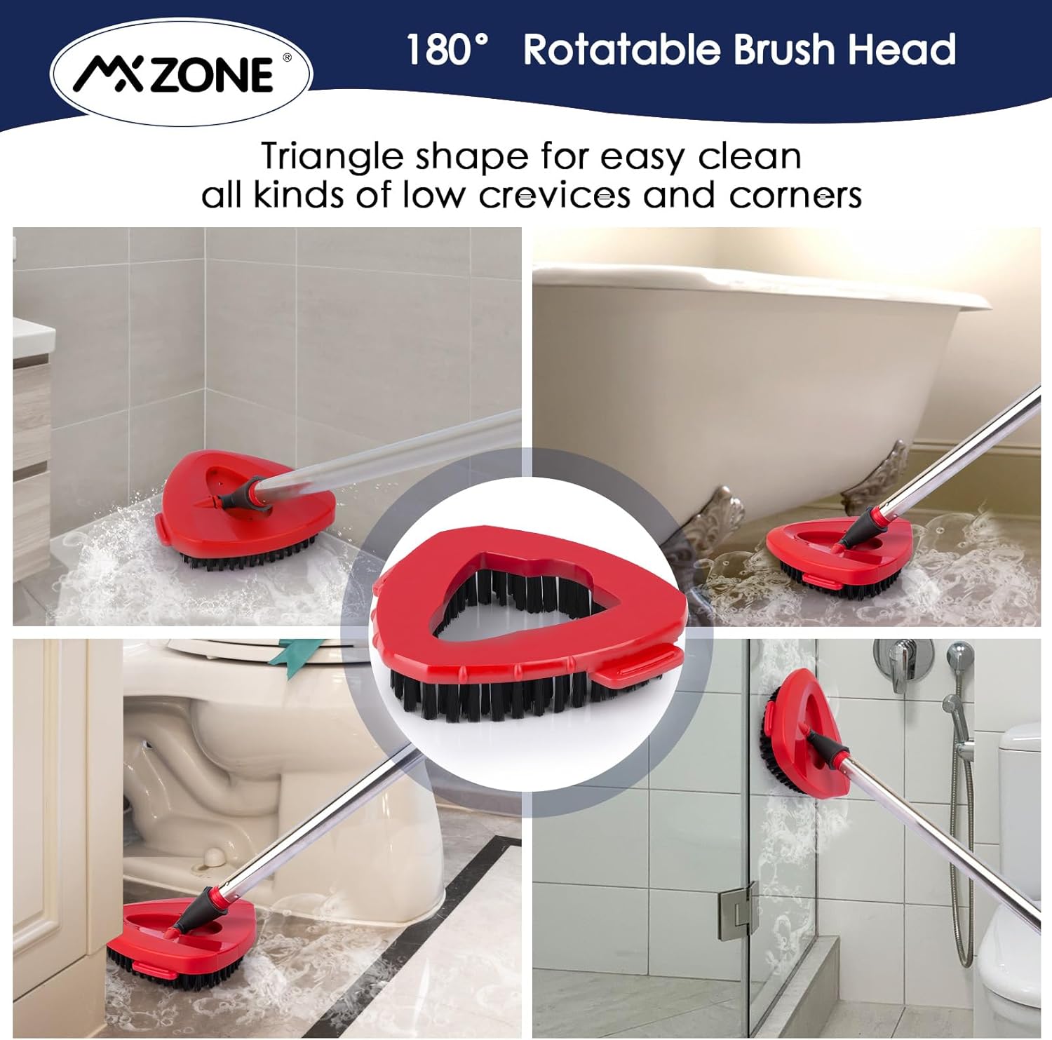 Sturdy Scrubber Mop Head for Shower Bath and Kitchen Tile Cleaning