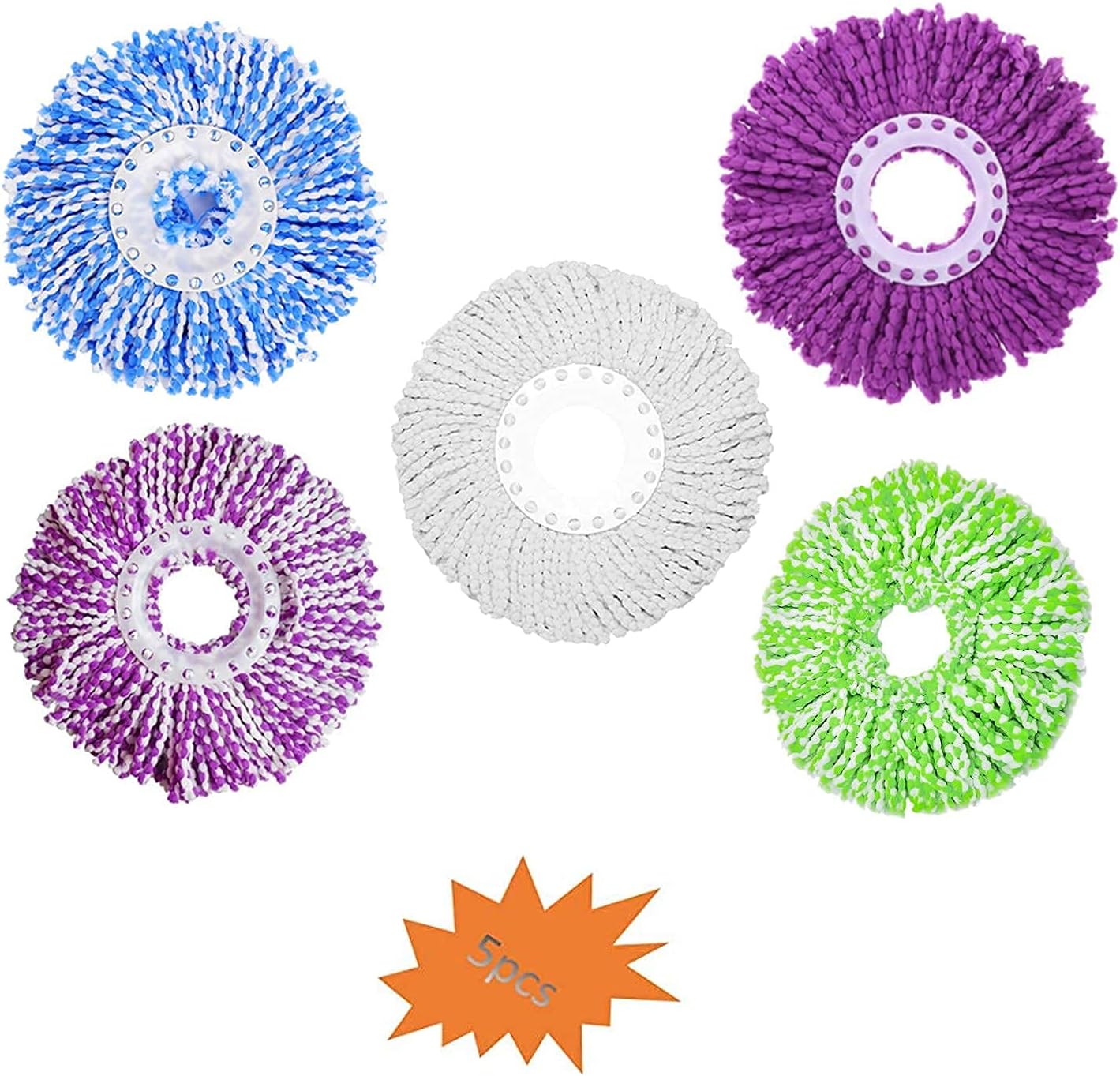 5 Replacement Mop Micro Head Refill for 360 Spin Magic Mop