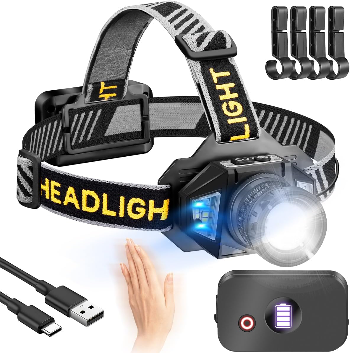 NAKCNM Rechargeable Headlamp