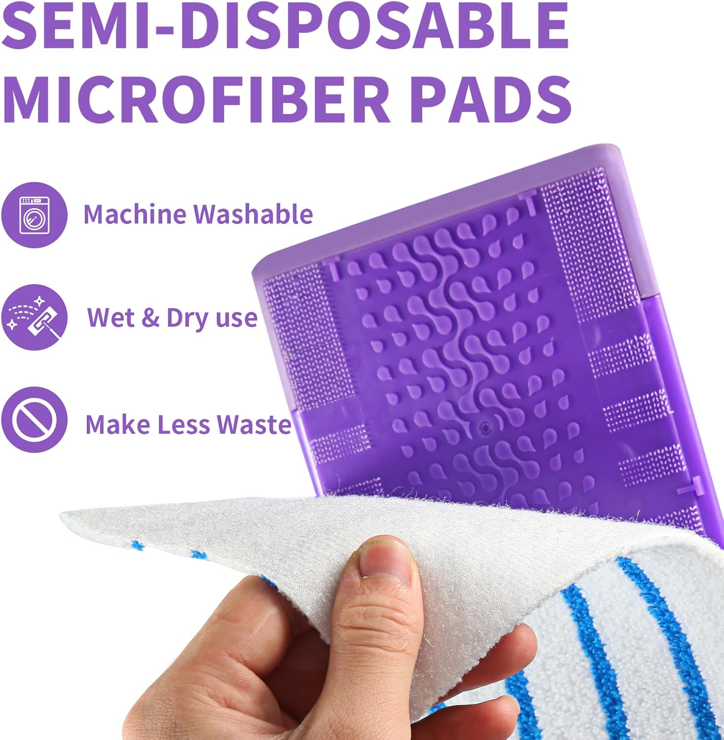 50 Count Microfiber Mop Pads