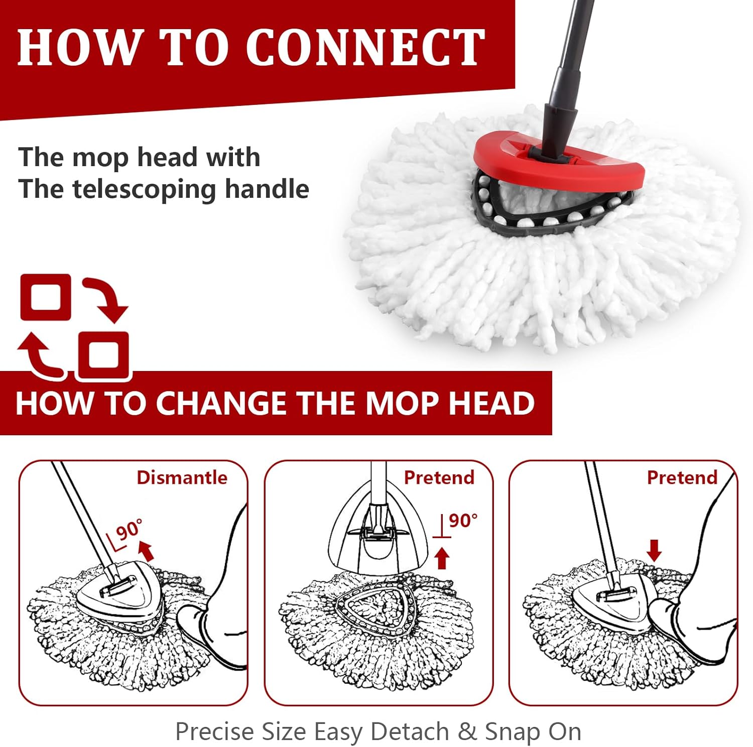 4-Piece Set Perfect Fit for O-Ceda Mops