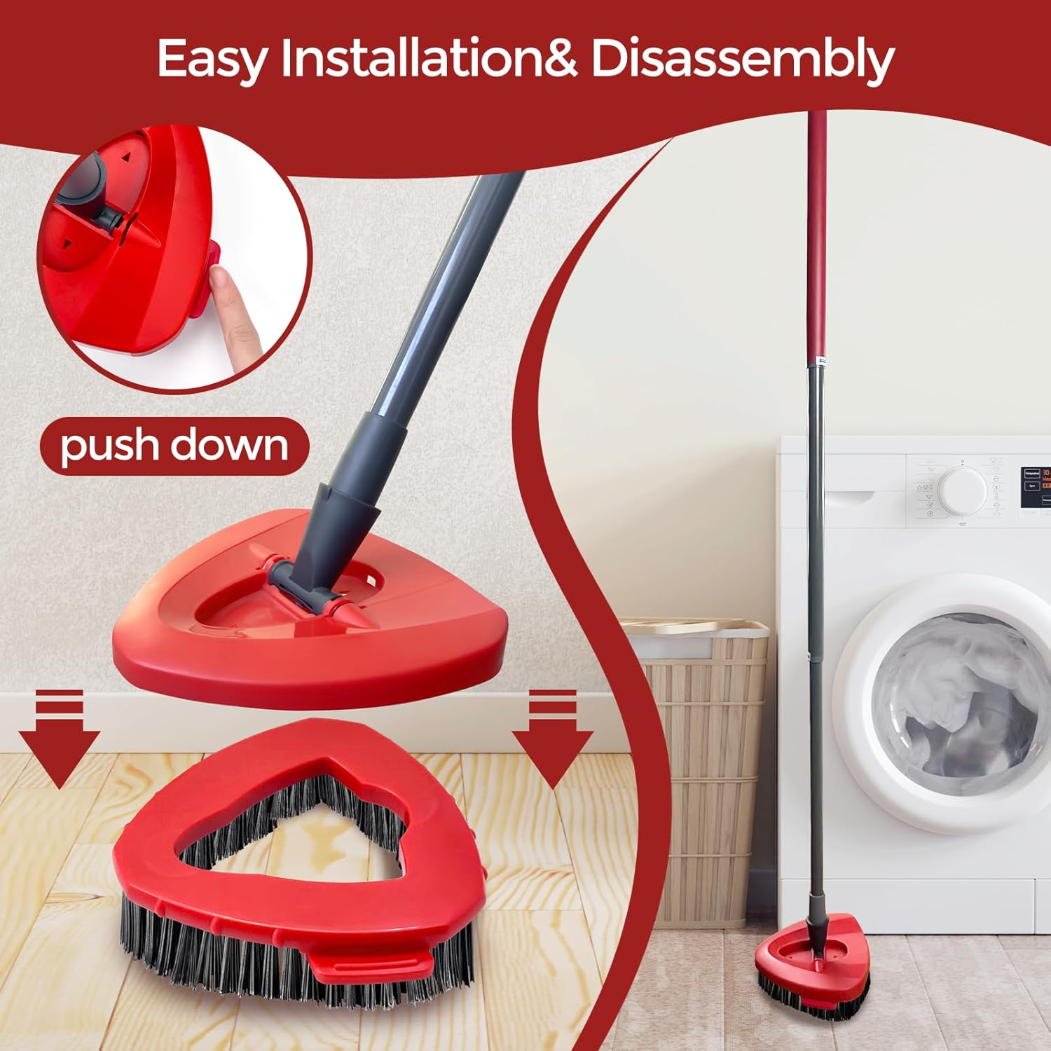 Koolstuffs 2 Pcs Spin Mop Scrub Brush Head