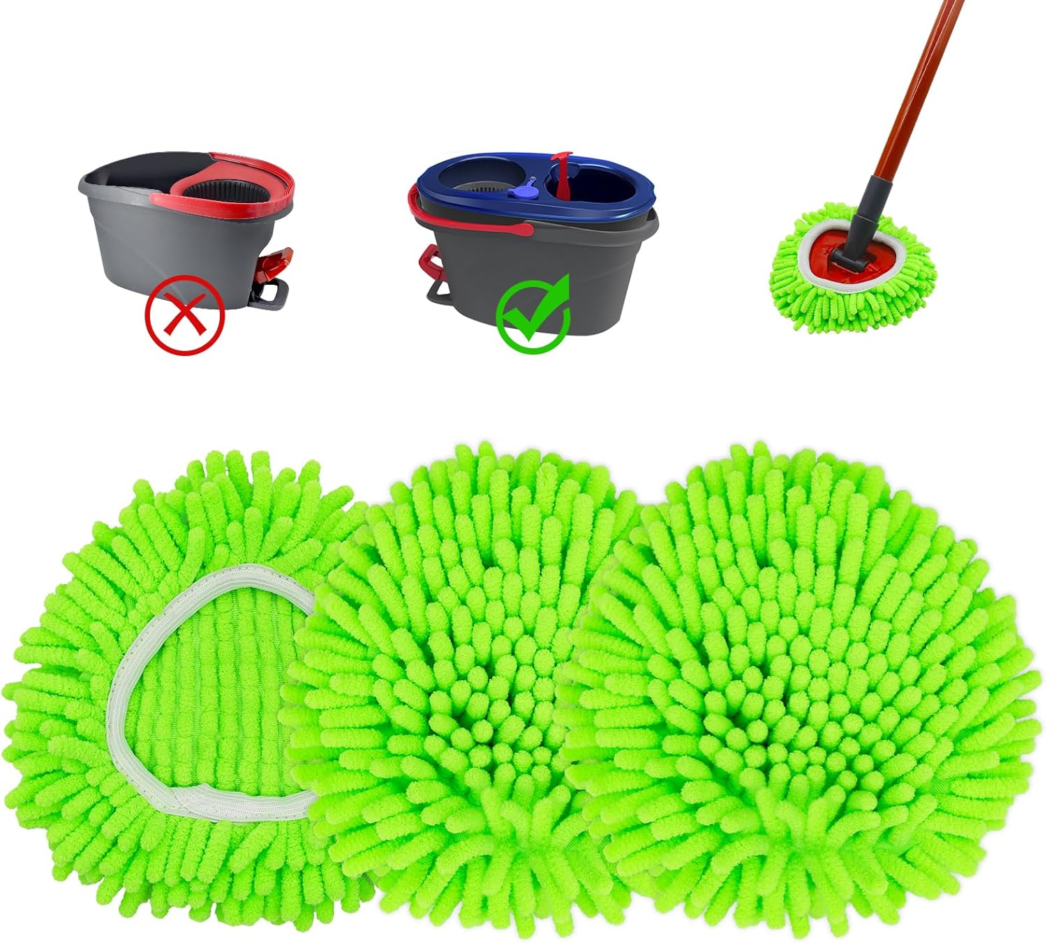 Reusable Mop Heads for EasyWring 1-Tank Spin Mop