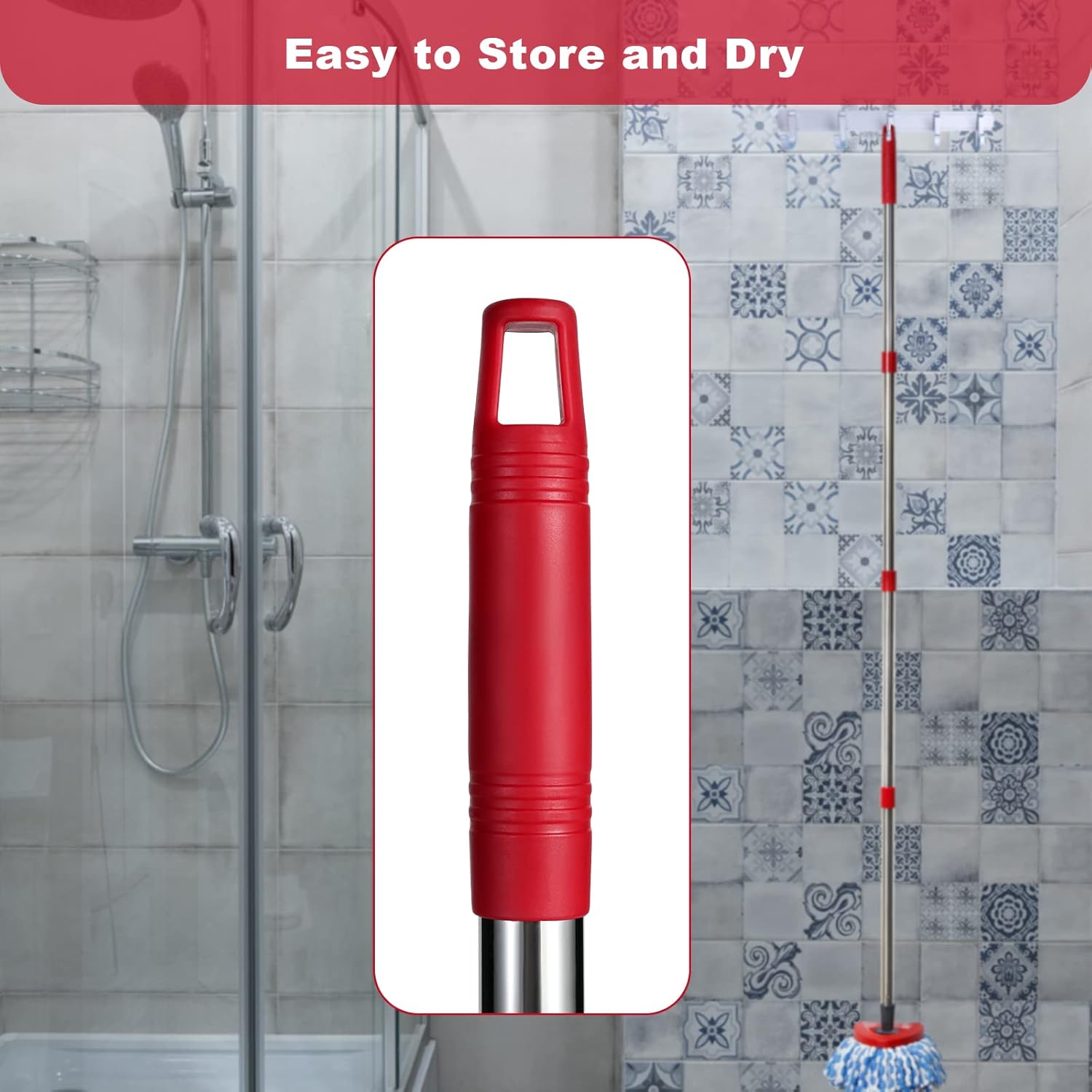 Pro-Grade 4-Section Mop Handle
