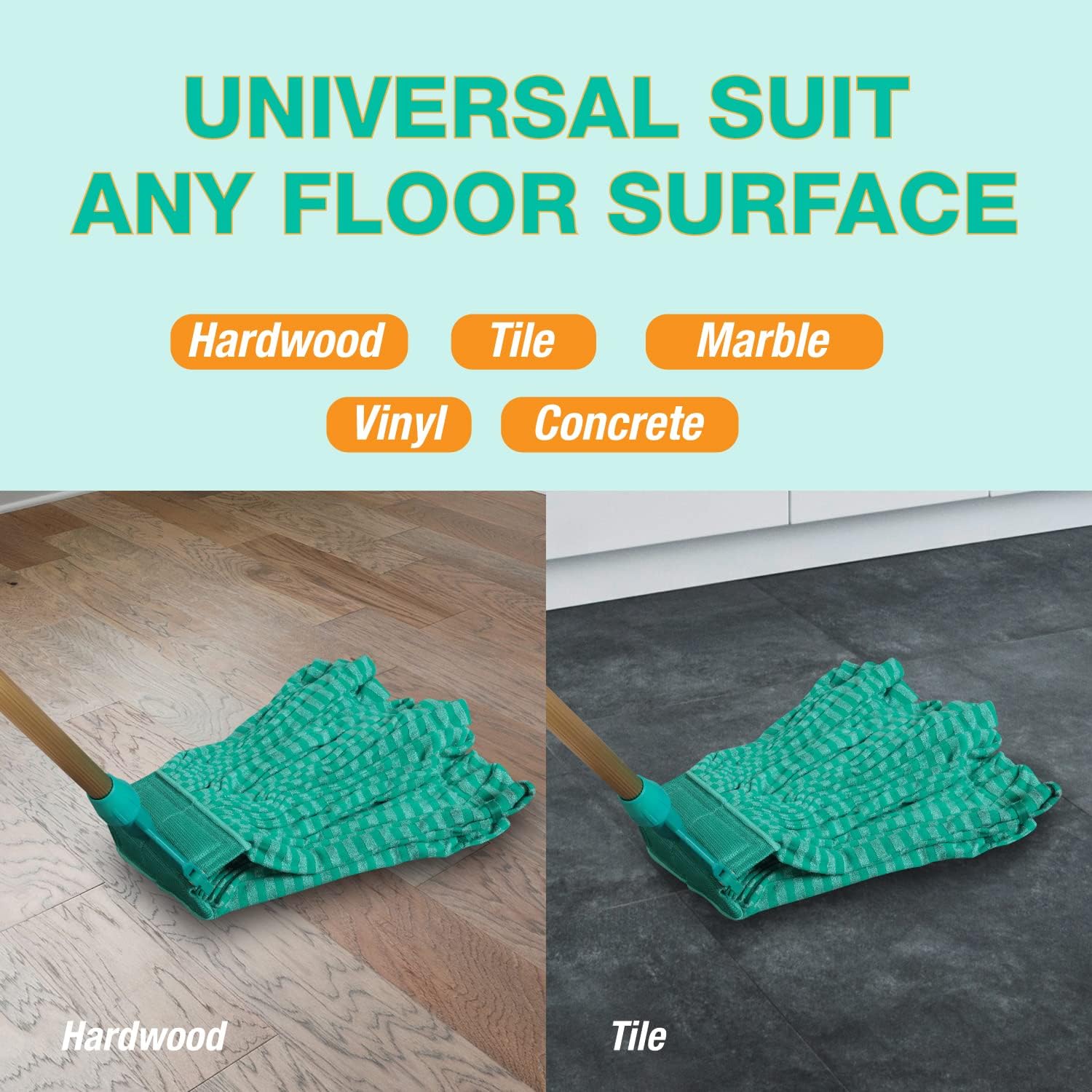 QuickHeadersDurable Mop Head DIRT RUSHER microfiber mop heads