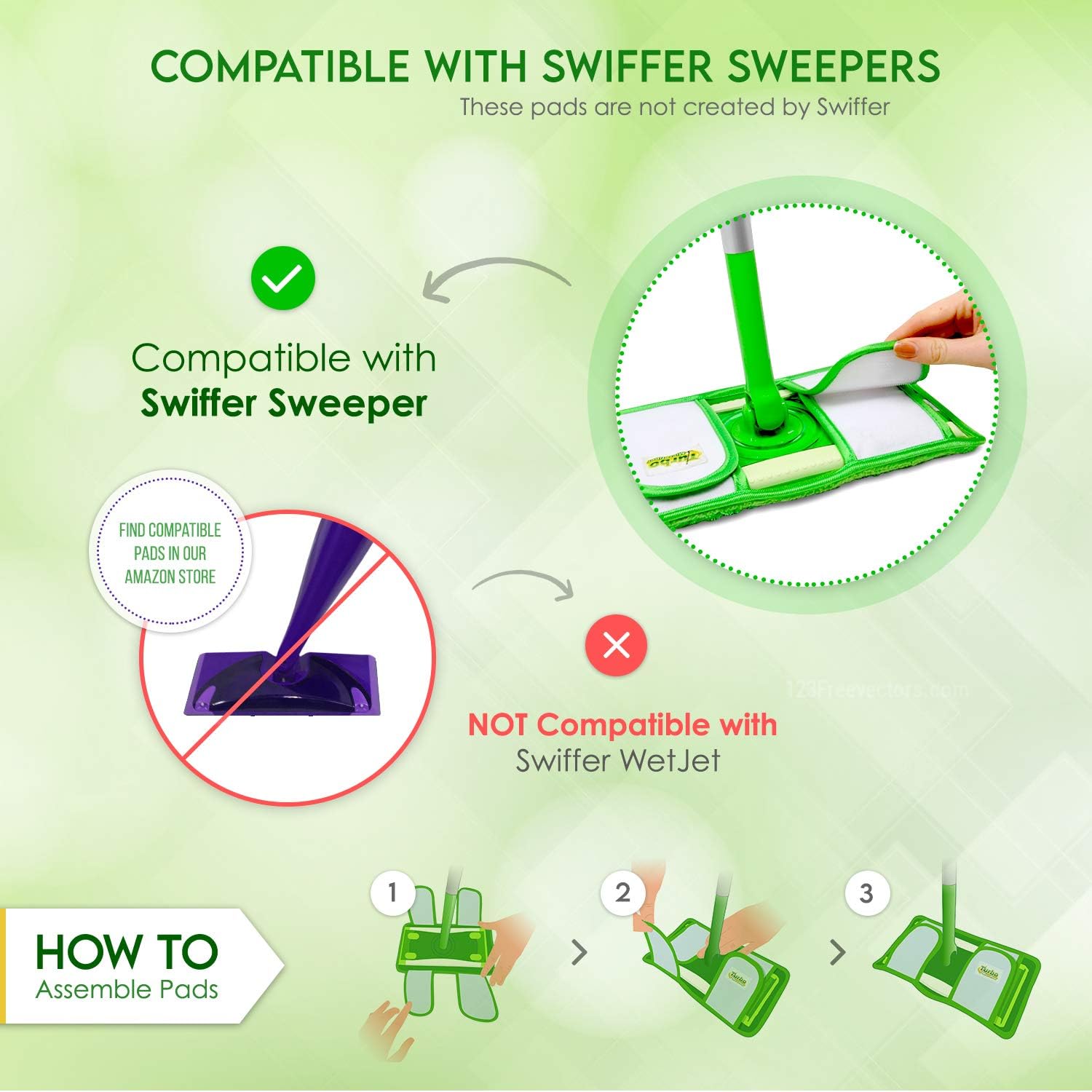 Premium Reusable Swiffer Dust Pads - 12 Inch Microfiber Mop Rolls