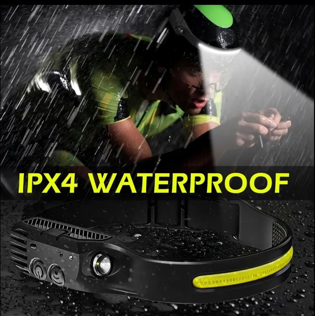 10-Watt Rechargeable Headlamp With 270 Wide Beam